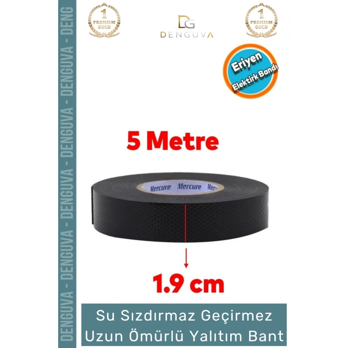 #YalıtımBandı Kendinden Eriyen EPR Bazlı Yüksek Voltaj 19mm 08mm 5 Metre Kauçuk Yalıtım Bandı - 3 Adet