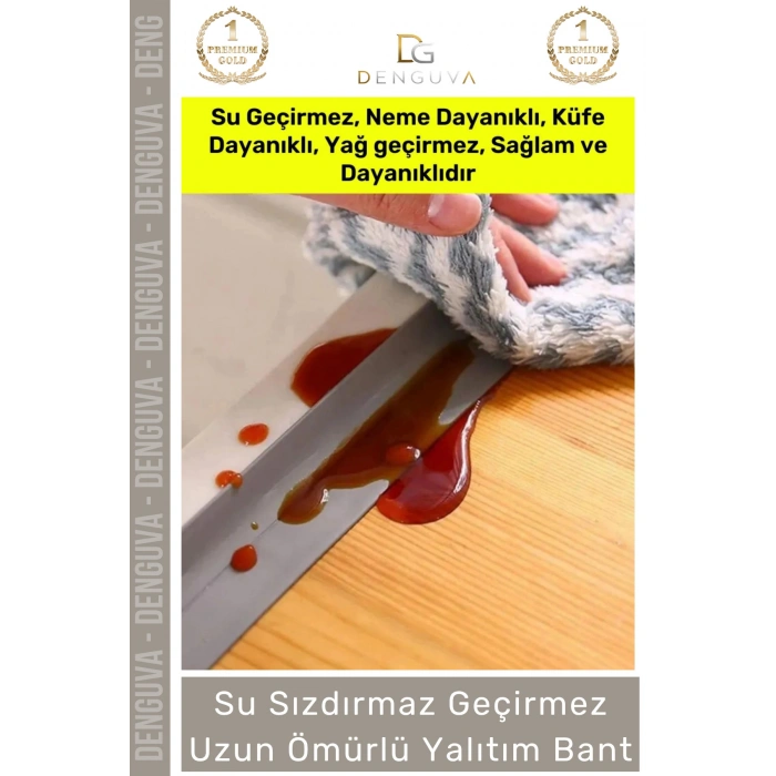 #Bant Su Sızdırmaz Lavabo Küvet Kenar Bandı İthal Kaliteli Küf Önleyici Gri Bant 3.2m - 1 Adet