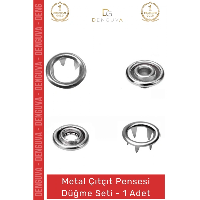 #ÇıtçıtPensesi 11 mm Metal Perçin Dikiş Nakış El İşleri Hobi Tekstil Çıtçıt Pensesi 25 Düğme Seti
