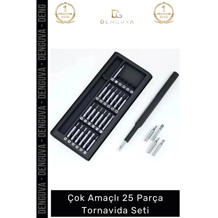 #TornavidaSeti Hassas Onarım Tamir Telefon Gözlük Saat Kamera Ekipman Kutulu 25 Parça Tornavida Seti