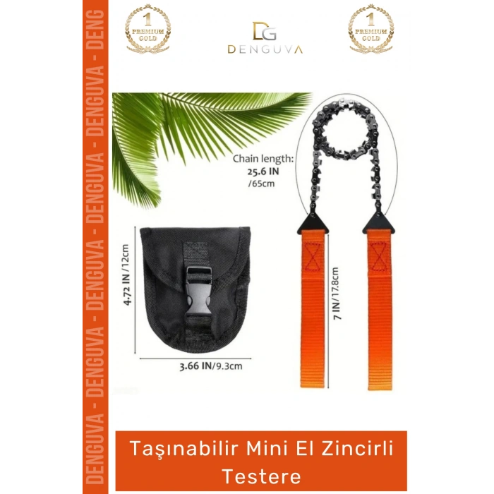 #Testere Taşınabilir Kamp Doğa Yürüyüşü Avcılık Çelik Kesim Kompakt Mini El Zincirli Testere