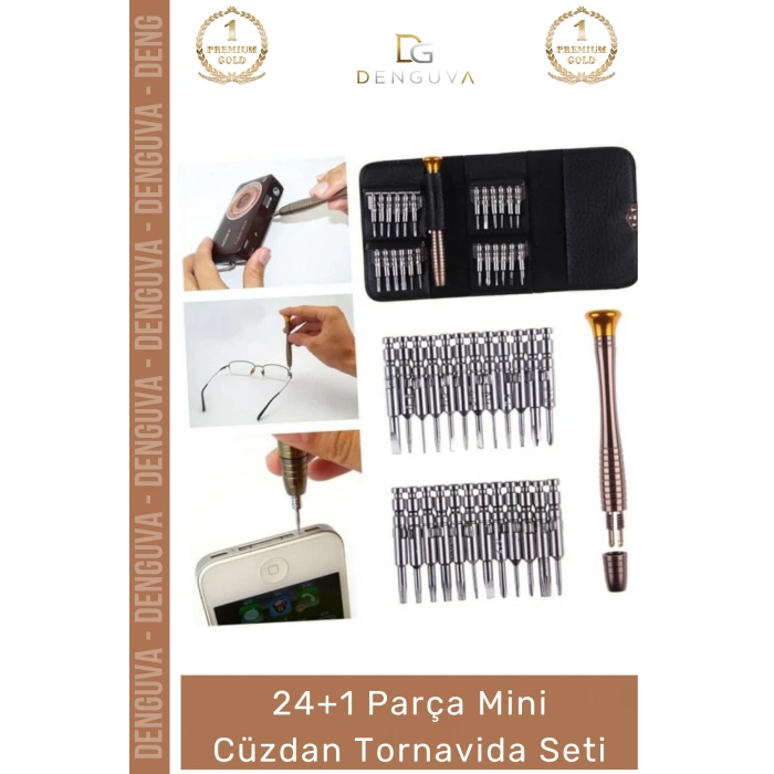 #Tornavida 25 Parça Hassas Elektronik Tamir Takımı Telefon Onarım Profesyonel Mini Cüzdan Tornavida