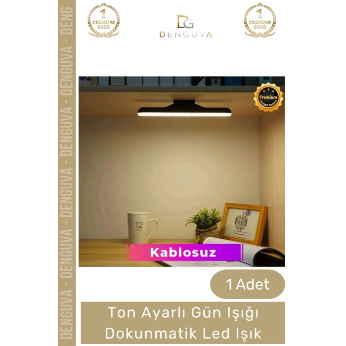 #LedIşık Ton Ayarlı Şarjlı Manyetik Taşınabilir Mutfak Dolap İçi Gün Işığı Dokunmatik Led Işık