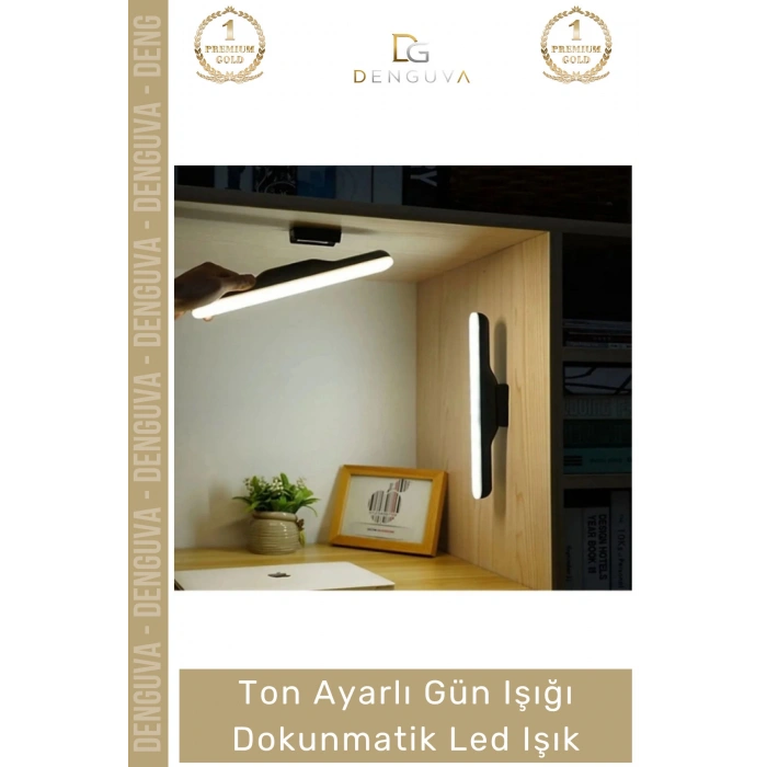 #LedIşık Ton Ayarlı Şarjlı Manyetik Taşınabilir Mutfak Dolap İçi Gün Işığı Dokunmatik Led Işık