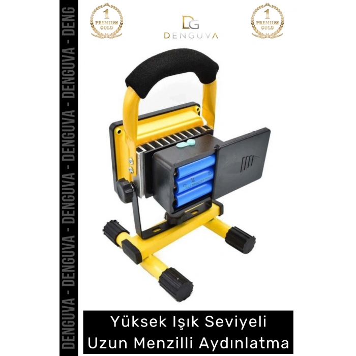 #Projektör 30W COB LED 2400 Lümen IP44 Su Geçirmez SOS Modlu Taşınabilir Kamp Şarjlı Spot Lamba Projektör
