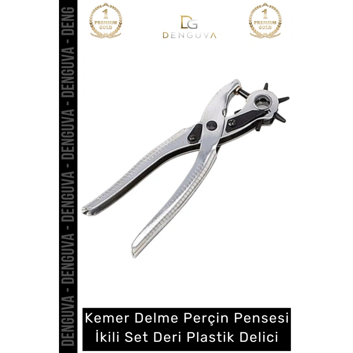 #PlastikDelici Profesyonel 6 Başlıklı Ayarlanabilir Döner Kemer Pensi İkili Set Deri Plastik Delici