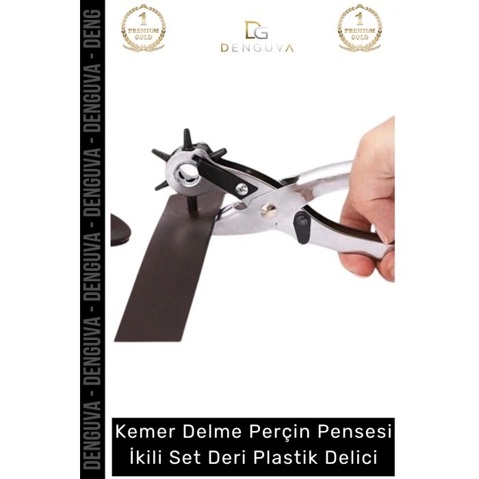 #PlastikDelici Profesyonel 6 Başlıklı Ayarlanabilir Döner Kemer Pensi İkili Set Deri Plastik Delici