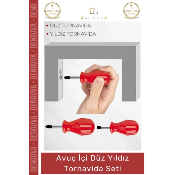 #Tornavida Profesyonel Ev Tipi Dayanıklı Çelik Uçlu Ergonomik Saplı Pratik Onarım Düz Yıldız 2li Tornavida Seti