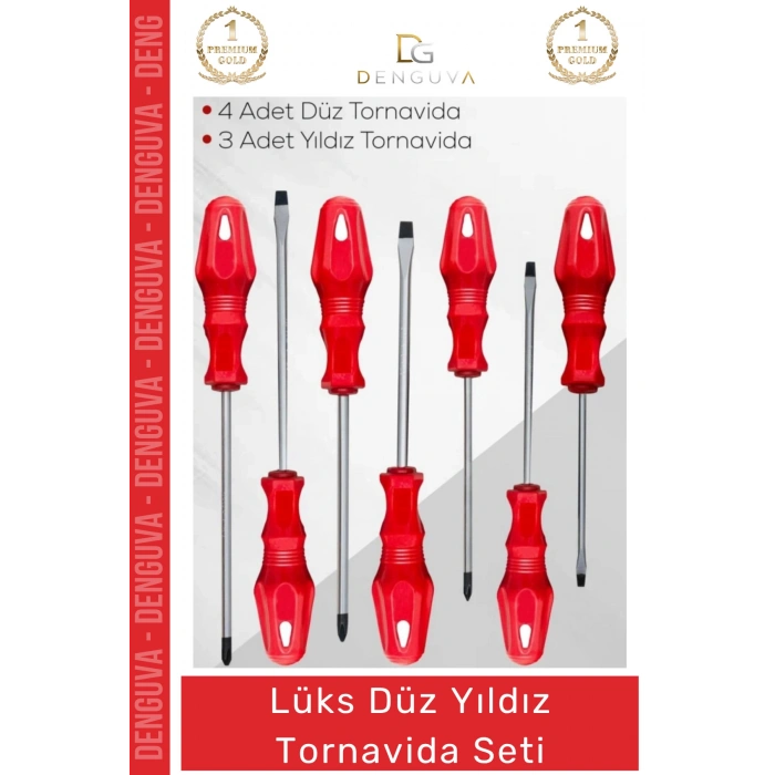 #Tornavida Profesyonel El Aletleri Onarım Montaj Çelik Uçlu Sağlam Düz Yıldız 7li Tornavida Seti