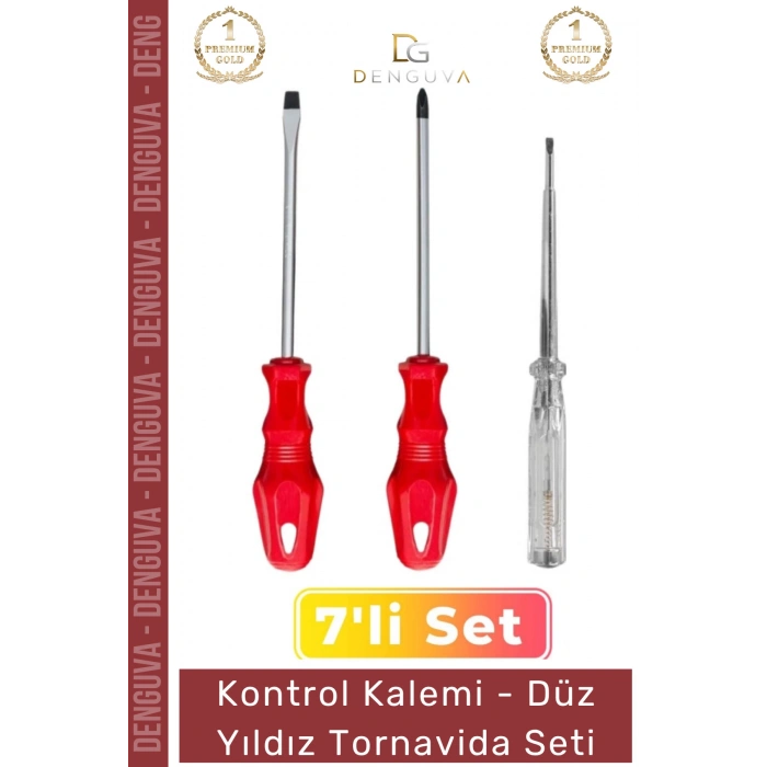 #Tornavida Kaliteli Dayanıklı Ergonomik Tamir Takımı Yıldız Kontrol Kalemi 3lü Tornavida Seti