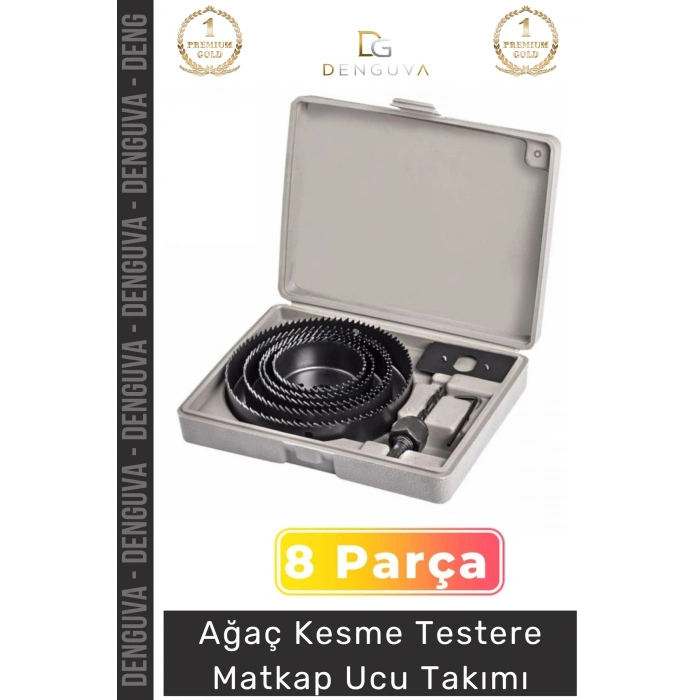 #MatkapUcu Profesyonel Metal Ahşap MDF Plastik Alüminyum Panç Seti 8 Parça Tavan Kesme Matkap Ucu Takımı