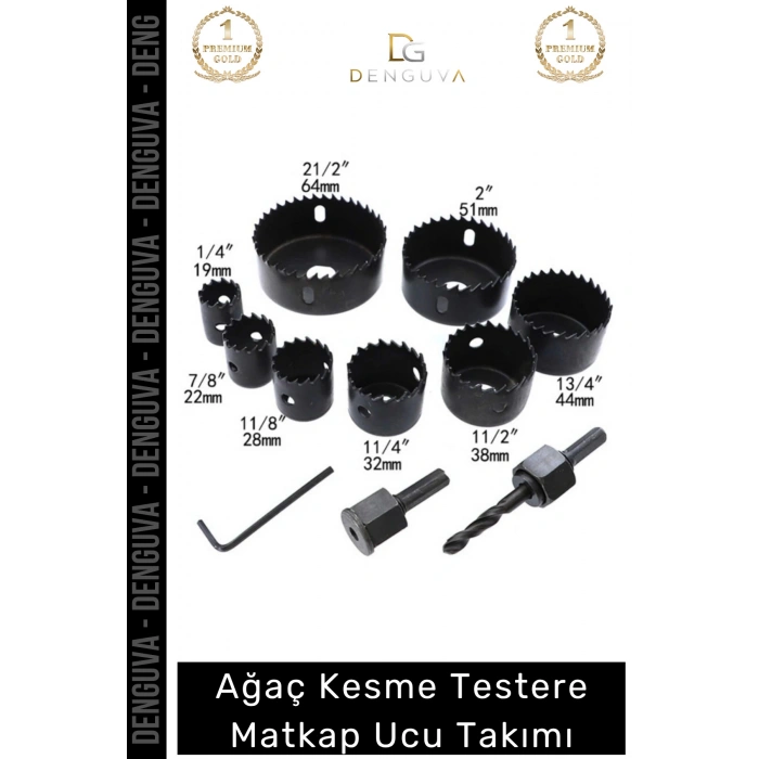 #MatkapUcu 11 Parça Metal Ahşap Plastik MDF Alüminyum Delik Açma Seti Tavan Kesme Matkap Ucu Takımı