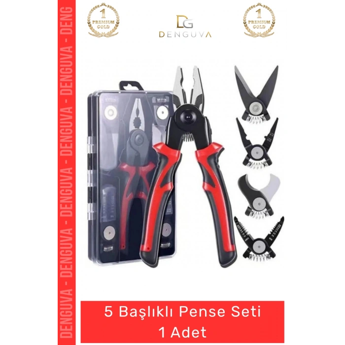 #Pense Çok Fonksiyonlu ğiştirilebilir Profesyonel Çelik El Aletleri Takımı 5 Başlıklı Pense Seti
