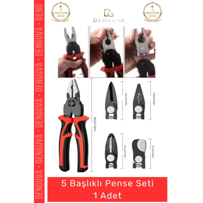 #Pense Çok Fonksiyonlu ğiştirilebilir Profesyonel Çelik El Aletleri Takımı 5 Başlıklı Pense Seti