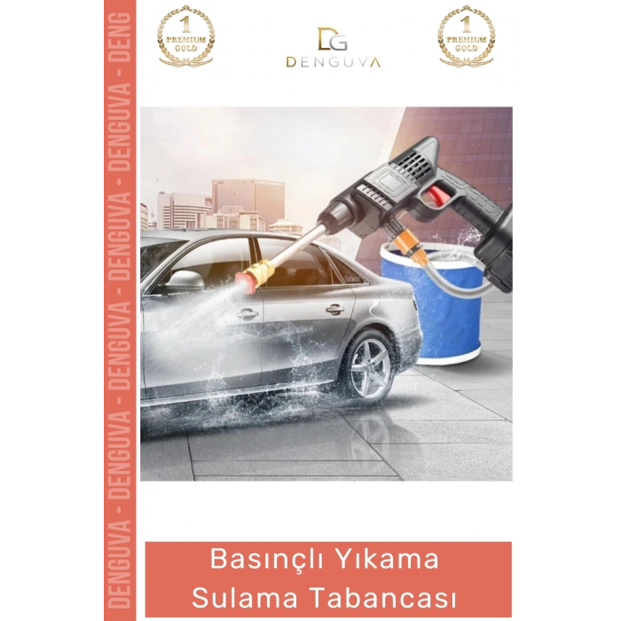 #SulamaAparatı 48V Şarjlı Çift Bataryalı Taşınabilir Basınçlı Yıkama Bahçe Aparatı Sulama Oto Tabancası