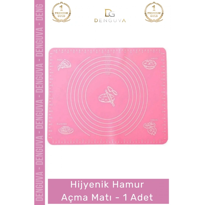 #HamurMatı Silikon Silpat Şeker Hamuru Hazırlama Örtüsü Kaymaz Ölçülü Yapışmaz 50x40cm Hamur Açma Matı