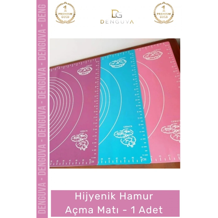 #HamurMatı Silikon Silpat Şeker Hamuru Hazırlama Örtüsü Kaymaz Ölçülü Yapışmaz 50x40cm Hamur Açma Matı