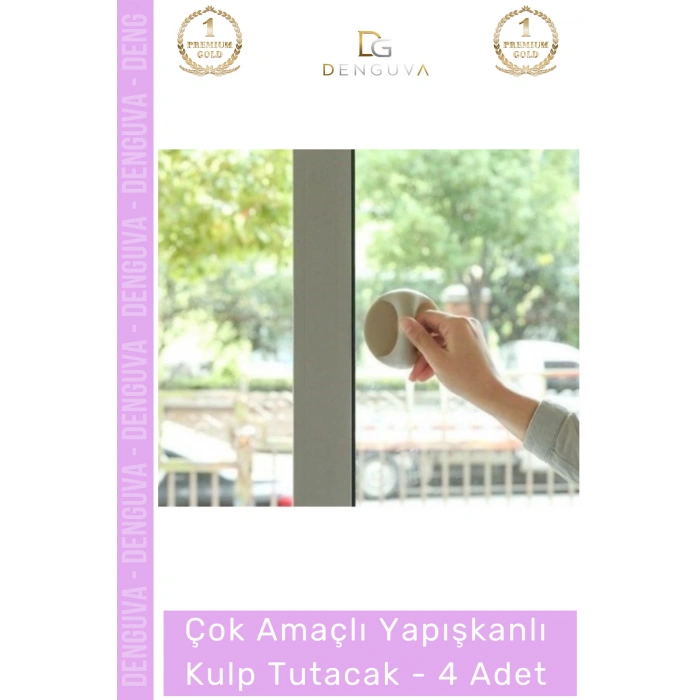 #Kulp Pratik Mobilya Çekmece Dolap Pencere Cam Kapı Kendinden Yapışkanlı Yapışkanlı Kulp Tutacak - 4 Adet