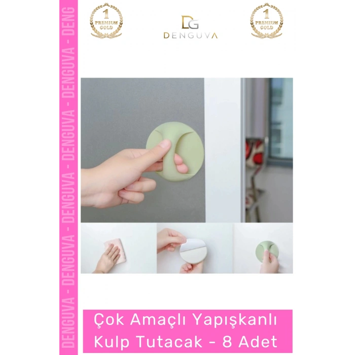 #Kulp Pratik Mobilya Çekmece Dolap Pencere Cam Kapı Kendinden Yapışkanlı Yapışkanlı Kulp Tutacak - 8 Adet