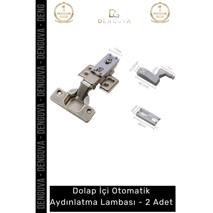 Özel Üretim Menteşe Üstü Dolap İçi LED Otomatik Sensörlü Gardırop Mutfak Aydınlatma Lambası - 2 Adet