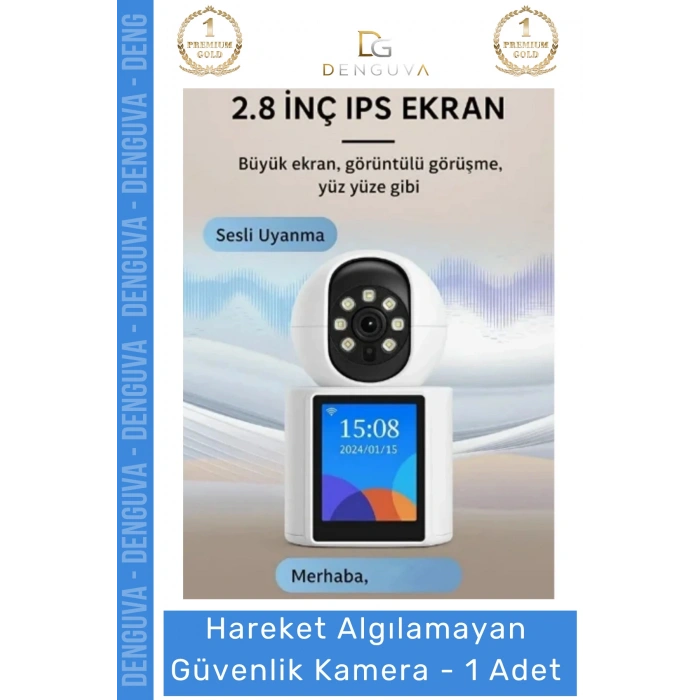 #GüvenlikKamerası Akıllı Ev 4MP Gece Görüşlü WiFi Hareket Sensörlü Bebek Uzaktan Erişim Güvenlik Kamerası - 1 Adet