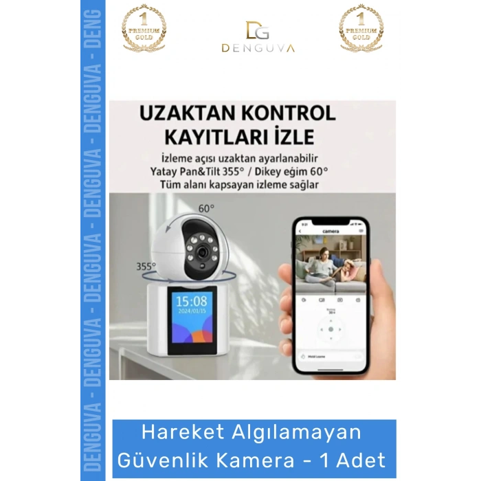 #GüvenlikKamerası Akıllı Ev 4MP Gece Görüşlü WiFi Hareket Sensörlü Bebek Uzaktan Erişim Güvenlik Kamerası - 1 Adet