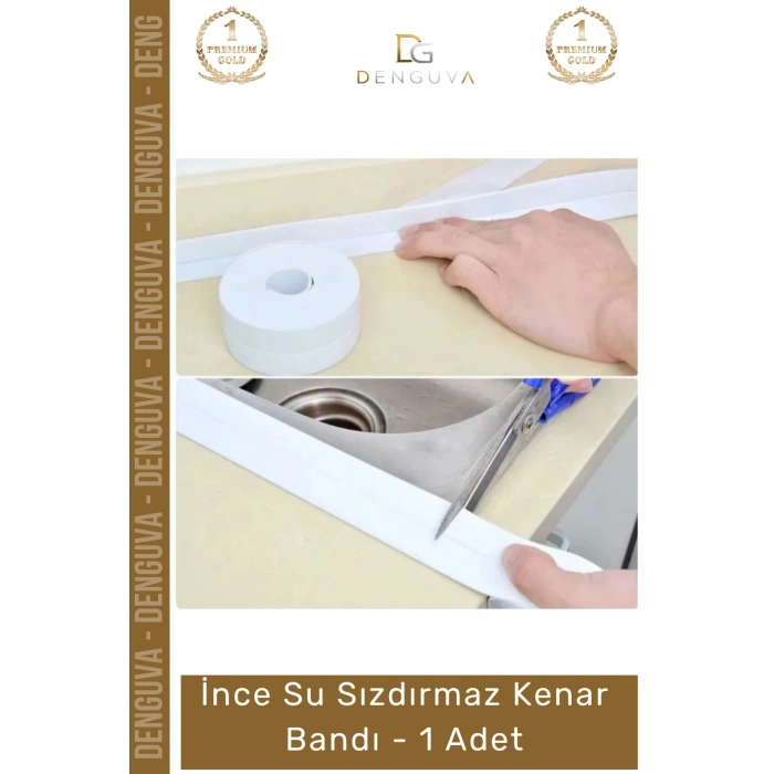 #Bant PVC Mutfak Banyo Tezgah Lavabo Küvet Kenar Koruyucu Su Sızdırmaz Kenar Bandı - 1 Adet