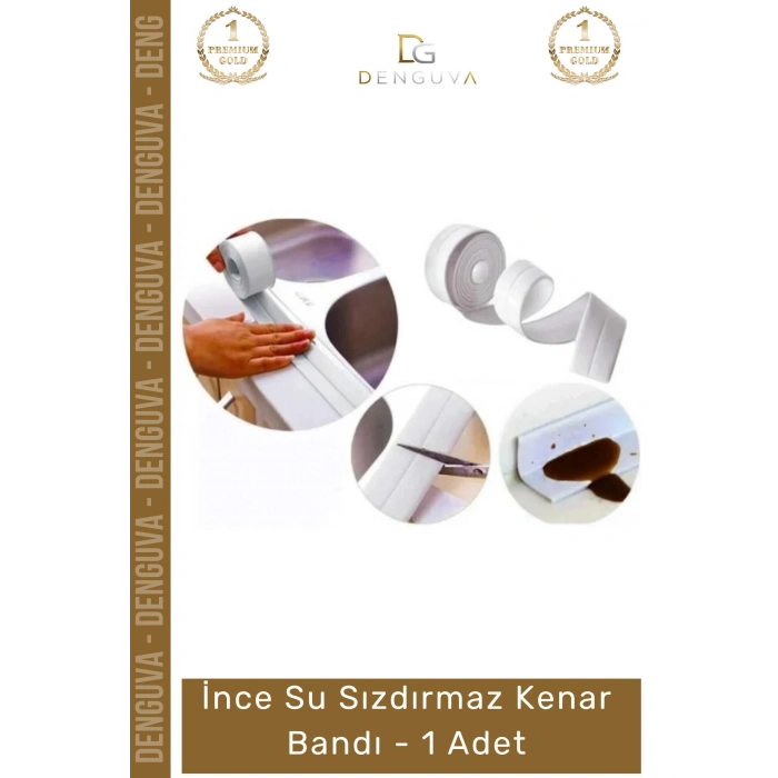#Bant PVC Mutfak Banyo Tezgah Lavabo Küvet Kenar Koruyucu Su Sızdırmaz Kenar Bandı - 1 Adet
