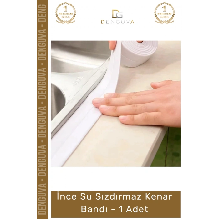 #Bant PVC Mutfak Banyo Tezgah Lavabo Küvet Kenar Koruyucu Su Sızdırmaz Kenar Bandı - 1 Adet