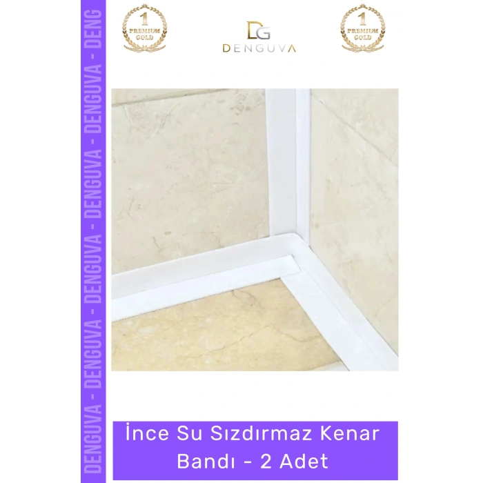 #Bant PVC Mutfak Banyo Tezgah Lavabo Küvet Kenar Koruyucu Su Sızdırmaz Kenar Bandı - 2 Adet