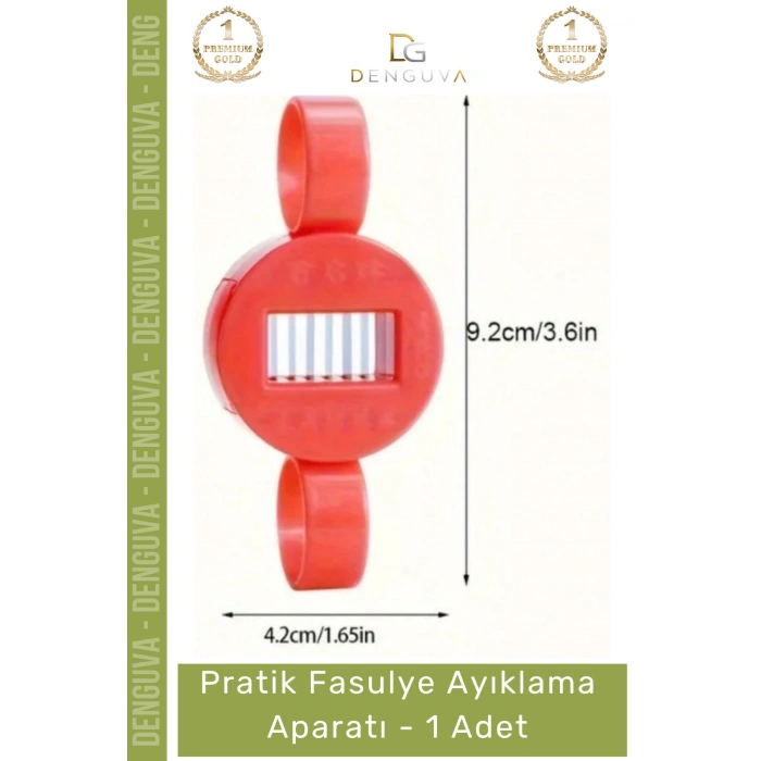 #FasulyeAparatı Mutfak Taze Sebze Hazırlama Paslanmaz Çelik Keskin Bıçaklı Ergonomik Fasulye Ayıklama Aparatı - 1 Adet