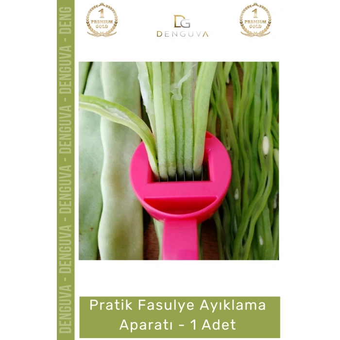 #FasulyeAparatı Mutfak Taze Sebze Hazırlama Paslanmaz Çelik Keskin Bıçaklı Ergonomik Fasulye Ayıklama Aparatı - 1 Adet