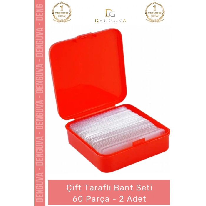 #Bant Nano Şeffaf Montaj Hazır Kesim Sabitleme 60 Parça Kolay Açılır Güçlü Çift Taraflı Bant - 2 Adet