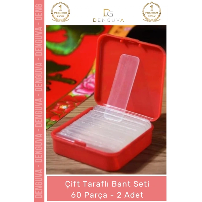 #Bant Nano Şeffaf Montaj Hazır Kesim Sabitleme 60 Parça Kolay Açılır Güçlü Çift Taraflı Bant - 2 Adet