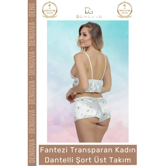 #FanteziŞort Dantel Detaylı Transparan Şık Yerli Tasarım Feminen Rahat Zarif Fantezi Şort Üst Takım