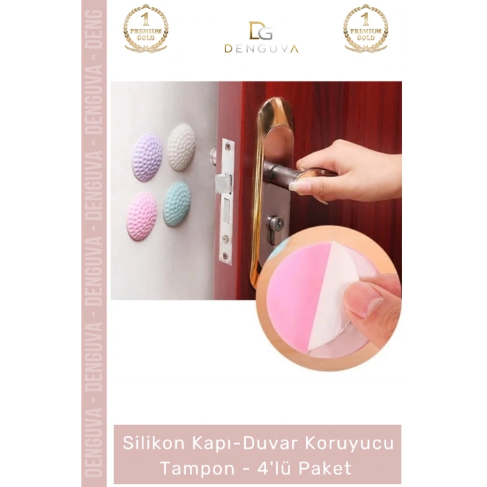 #Stoper Darbe Emici Silikon Duvar Koruma Kapı Kolu Kendinden Yapışkanlı Koruyucu Tampon 4lü Paket
