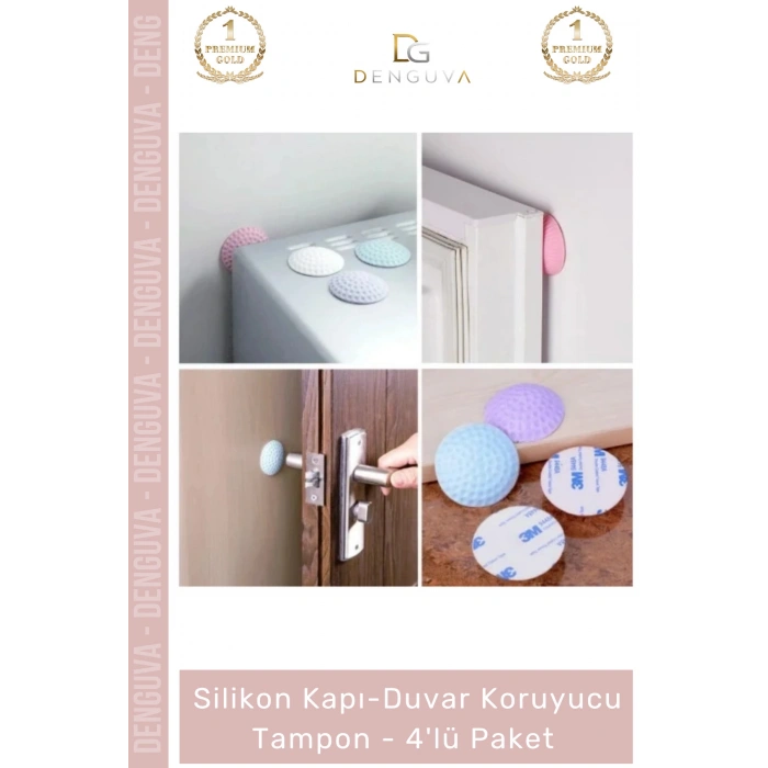#Stoper Darbe Emici Silikon Duvar Koruma Kapı Kolu Kendinden Yapışkanlı Koruyucu Tampon 4lü Paket