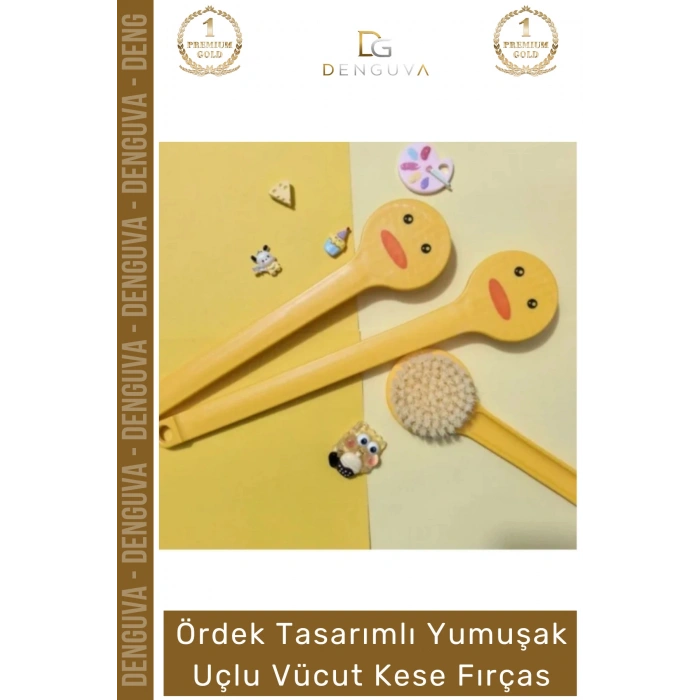 #KeseFırçası Ördek Tasarımı Yumuşak Uçlu Sırt Kesesi Peeling Etkili Masaj Etkili Vücut Kese Fırçası - 1 Adet