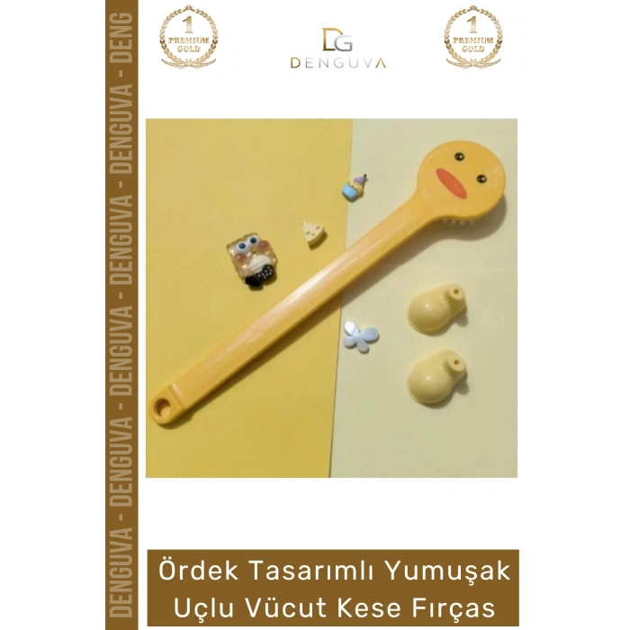 #KeseFırçası Ördek Tasarımı Yumuşak Uçlu Sırt Kesesi Peeling Etkili Masaj Etkili Vücut Kese Fırçası - 1 Adet