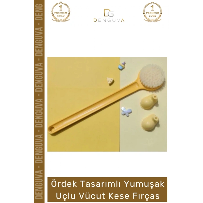 #KeseFırçası Ördek Tasarımı Yumuşak Uçlu Sırt Kesesi Peeling Etkili Masaj Etkili Vücut Kese Fırçası - 1 Adet