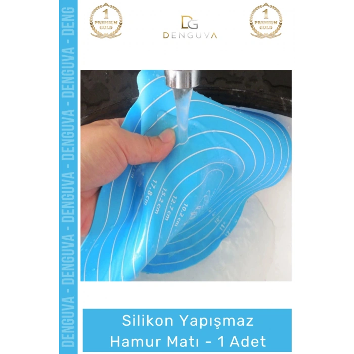 #HamurMatı Gıda Sınıfı Profesyonel Mutfak Tipi Hamur Açma Ölçülü Silikon Yapışmaz Hamur Matı - 1 Adet