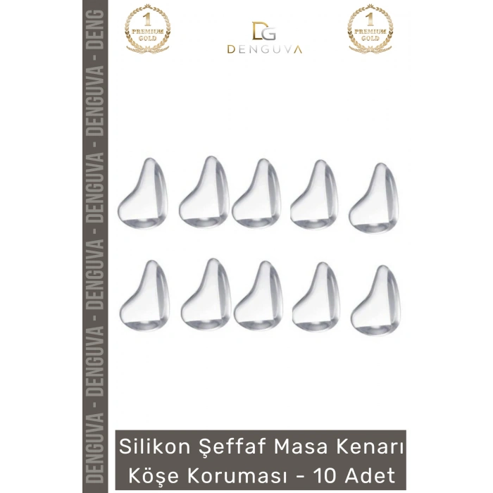 #KöşeKoruma Bebek Çocuk Güvenlik Şeffaf Silikon Mobilya Koruyucu Masa Kenarı Köşe Koruması - 10 Adet