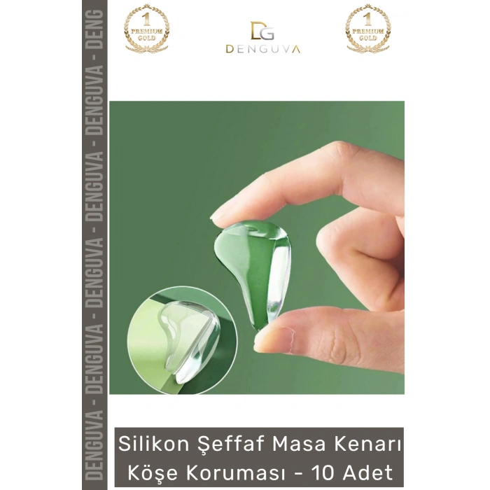 #KöşeKoruma Bebek Çocuk Güvenlik Şeffaf Silikon Mobilya Koruyucu Masa Kenarı Köşe Koruması - 10 Adet