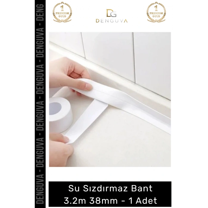 #Bant Mutfak Banyo Lavabo Küvet Kenar Koruyucu Beyaz Esnek Su Sızdırmaz Bant 32m 38mm - 1 Adet