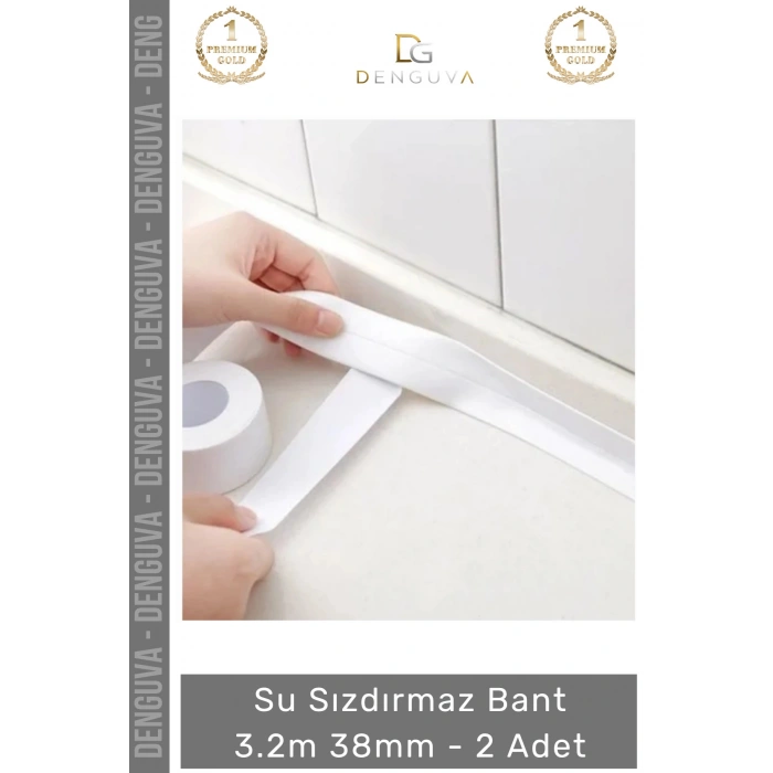 #Bant Mutfak Banyo Lavabo Küvet Kenar Koruyucu Beyaz Esnek Su Sızdırmaz Bant 32m 38mm - 2 Adet