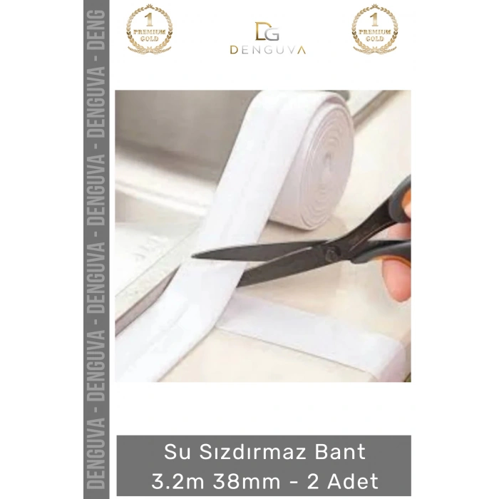 #Bant Mutfak Banyo Lavabo Küvet Kenar Koruyucu Beyaz Esnek Su Sızdırmaz Bant 32m 38mm - 2 Adet