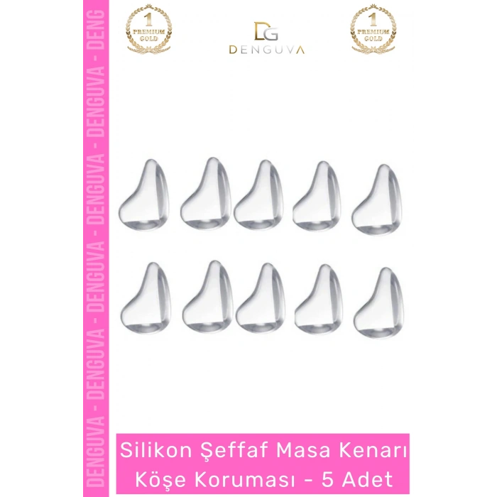 #KöşeKoruma Bebek Çocuk Güvenlik Şeffaf Silikon Mobilya Koruyucu Masa Kenarı Köşe Koruması - 5 Adet