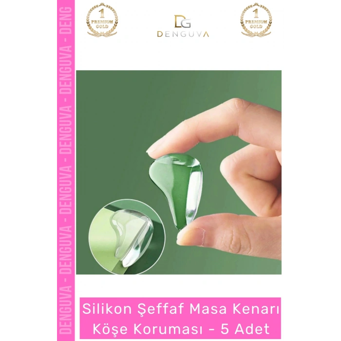 #KöşeKoruma Bebek Çocuk Güvenlik Şeffaf Silikon Mobilya Koruyucu Masa Kenarı Köşe Koruması - 5 Adet