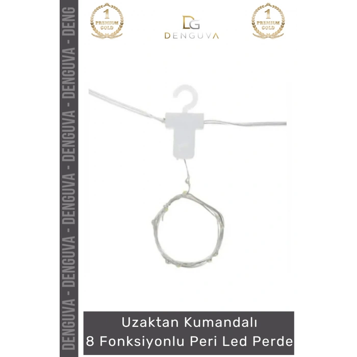#Led 8 Fonksiyonlu Günışığı Kumandalı Dekoratif Aydınlatma Şık Perde Peri Led (3 mt x 3 mt) - 1 Adet