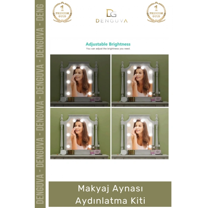 #MakyajLambası 10 Adet G5 Modern Küresel Ampul Dimmer Dokunmatik 12V Şık Makyaj Aynası Aydınlatma Kiti